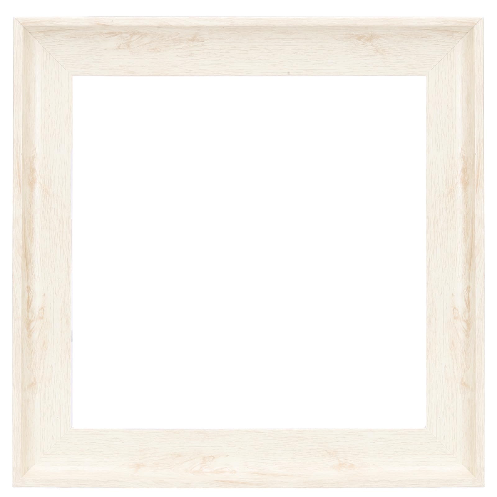 sourcing map Canvas Floater Frames, 8x8 Resin Floating Frame for Canvas Painting Vintage Oil Painting Supplies for Home Office Bedroom Table Wall Hanging Decor DIY Art, White Wooden Grain