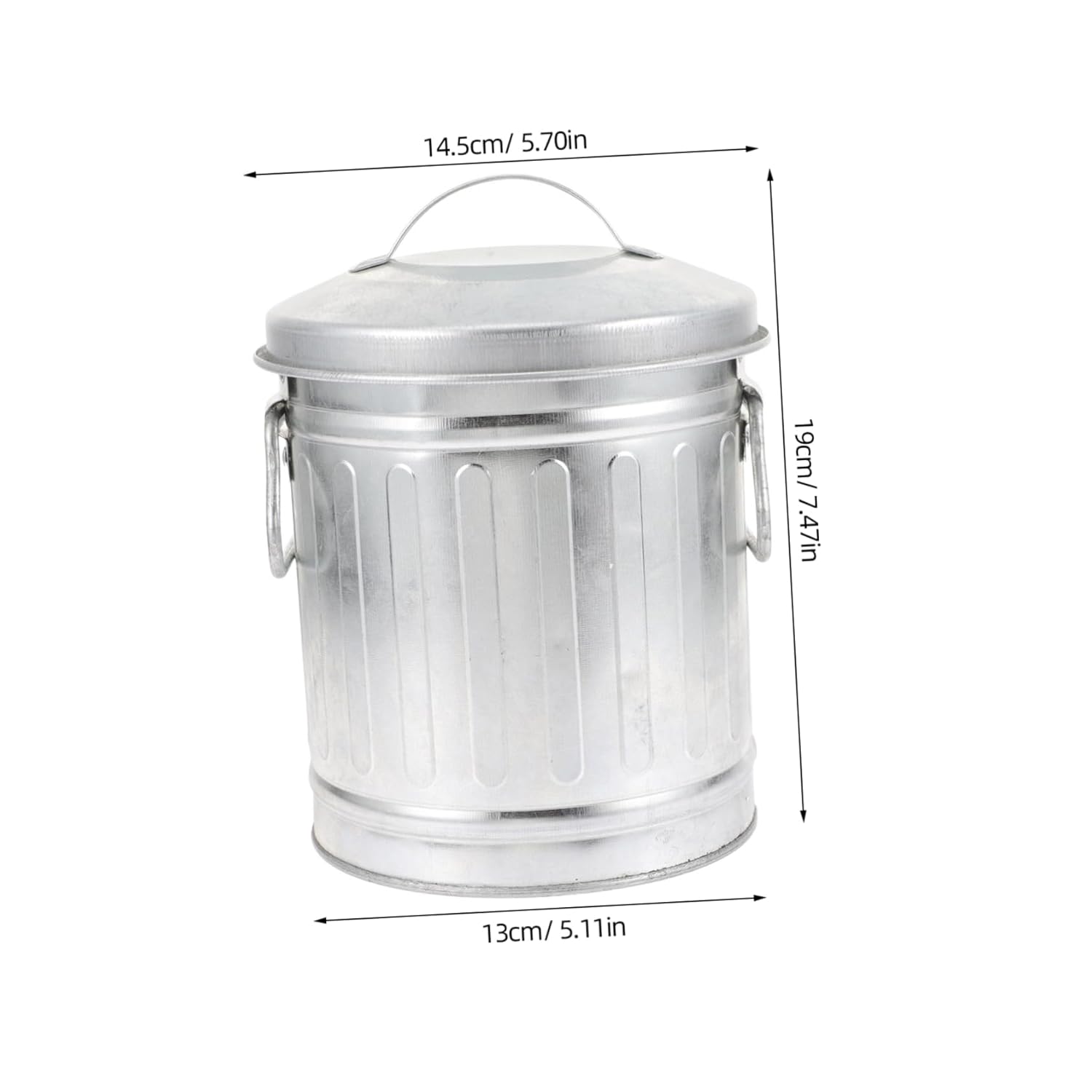 DOITOOL Rustic Iron Desktop Wastebasket Bucket Shaped Trash Bin for Home Office Bedside with Opening Sturdy Storage Container for Rubbish and Stationery Organization