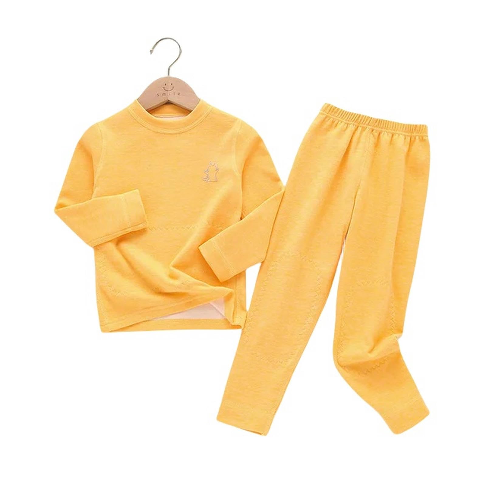 Zonto Winterunterwäsche für Kinder Frühling Und Herbst Kinderanzug Modische Jungen Und Mädchen Thermische Unterwäsche Set Süßigkeiten Farbe Heimkleidung 2-Teiliges Set-Blau-15-16T (Größe180)