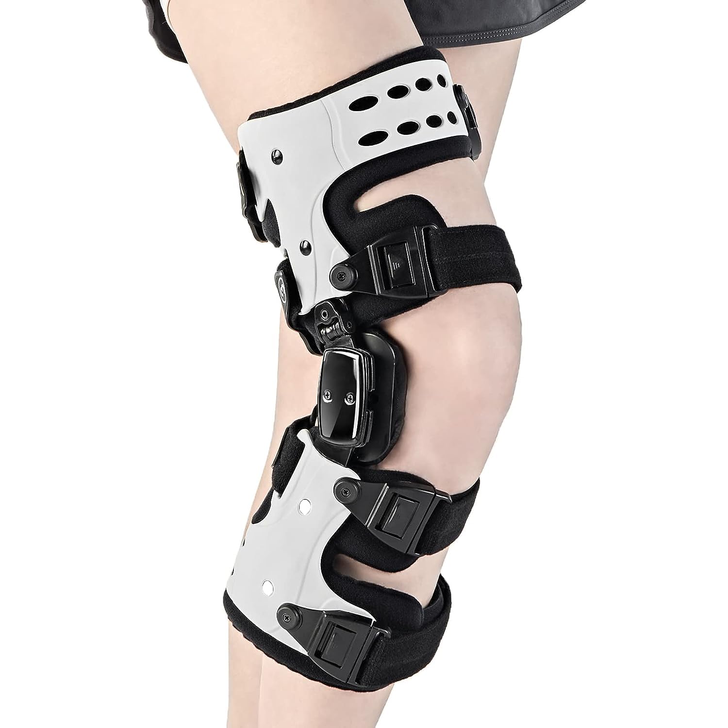 Sponsored Ad - OA Unloader Knee Brace - Arthritis Pain Relief, Osteoarthritis, Bone on Bone Knee Joint Pain, Cartilage Defect Repair, Avascular Necrosis Hinged, Lateral Degeneration (White Right)
