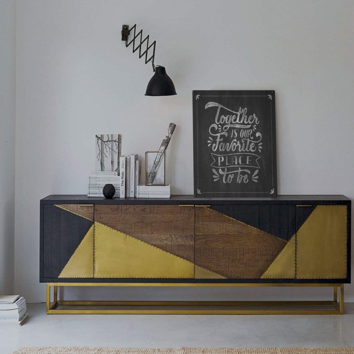 INOXLM tablica magnetyczna ścienna ze stali 60 x 44 do zapisu z markerem (czarny)