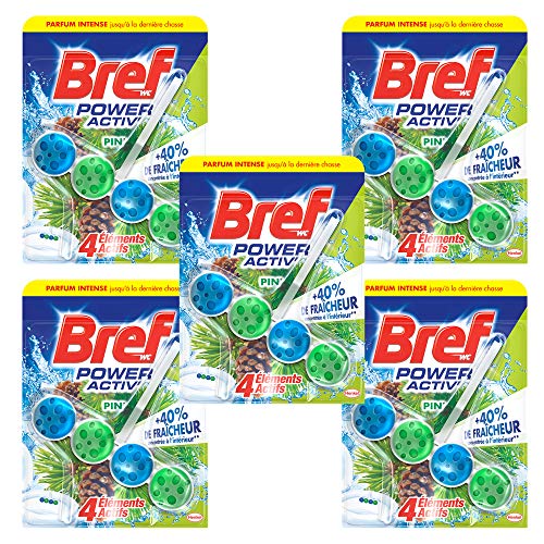 Bref WC Power Activ Pin - Blocs Nettoyants WC -  Lot de 5x50g