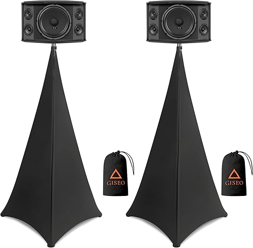 Funda para soporte de altavoz, soporte para altavoz de DJ, cubierta de trípode, falda con bolsa de viaje para escenario de iluminación de altavoz