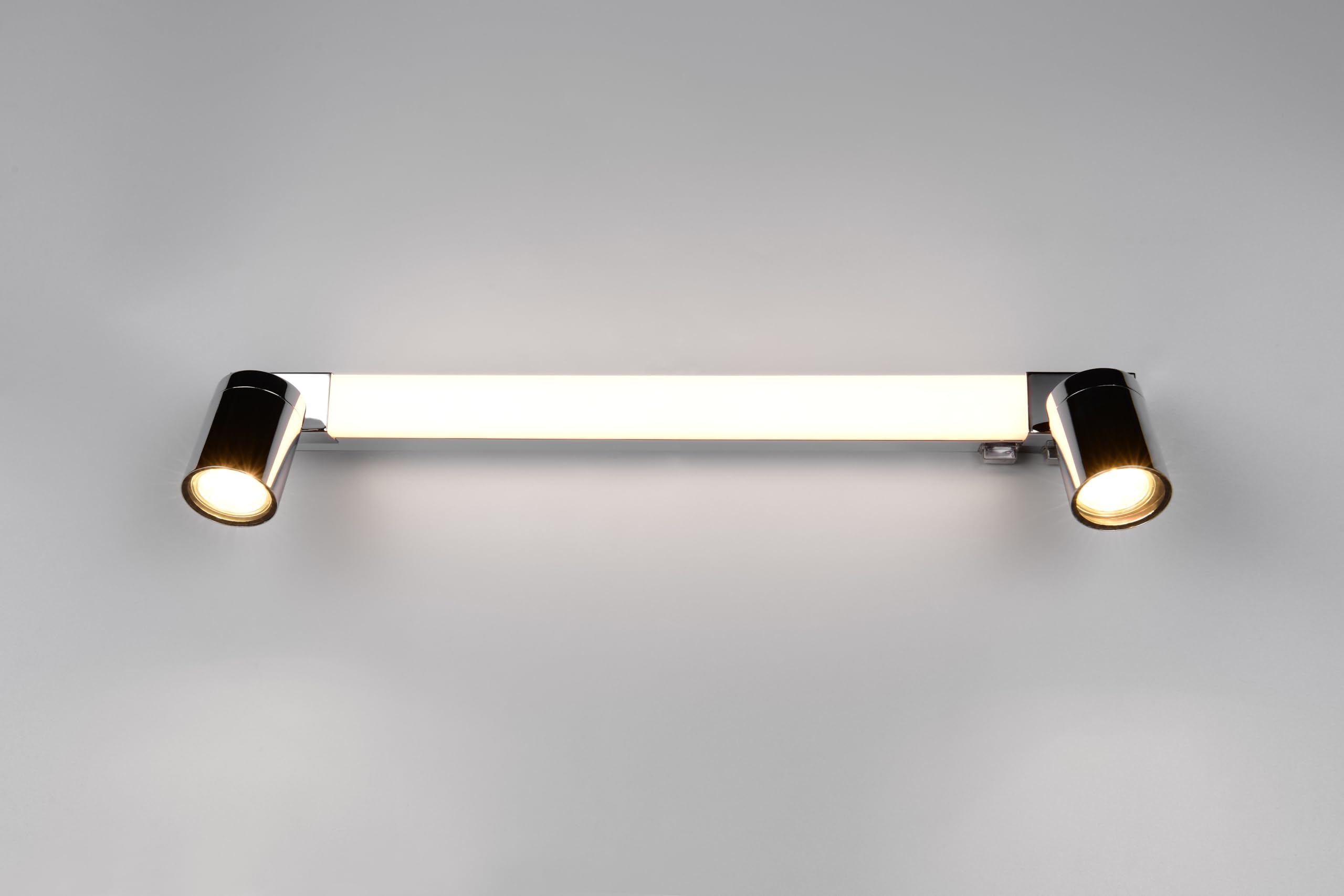 Trio Leuchten Aplique de baño LED ENRICO 281470306, metal cromado, 6,5 vatios LED, excl. 2x GU10, color de luz ajustable