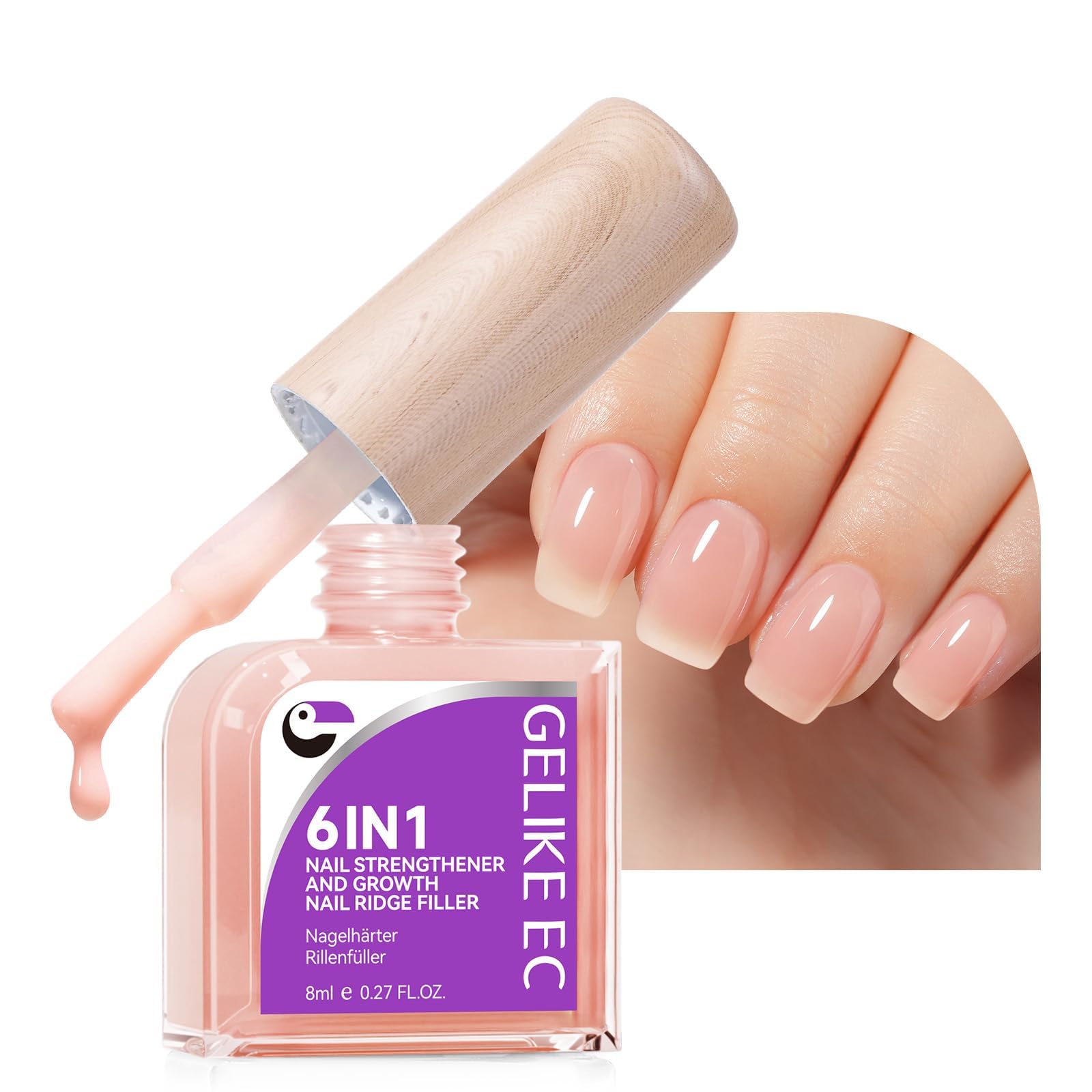 Amazon.com : Nail Strengthener Protein for Damaged Nails: Pink 6