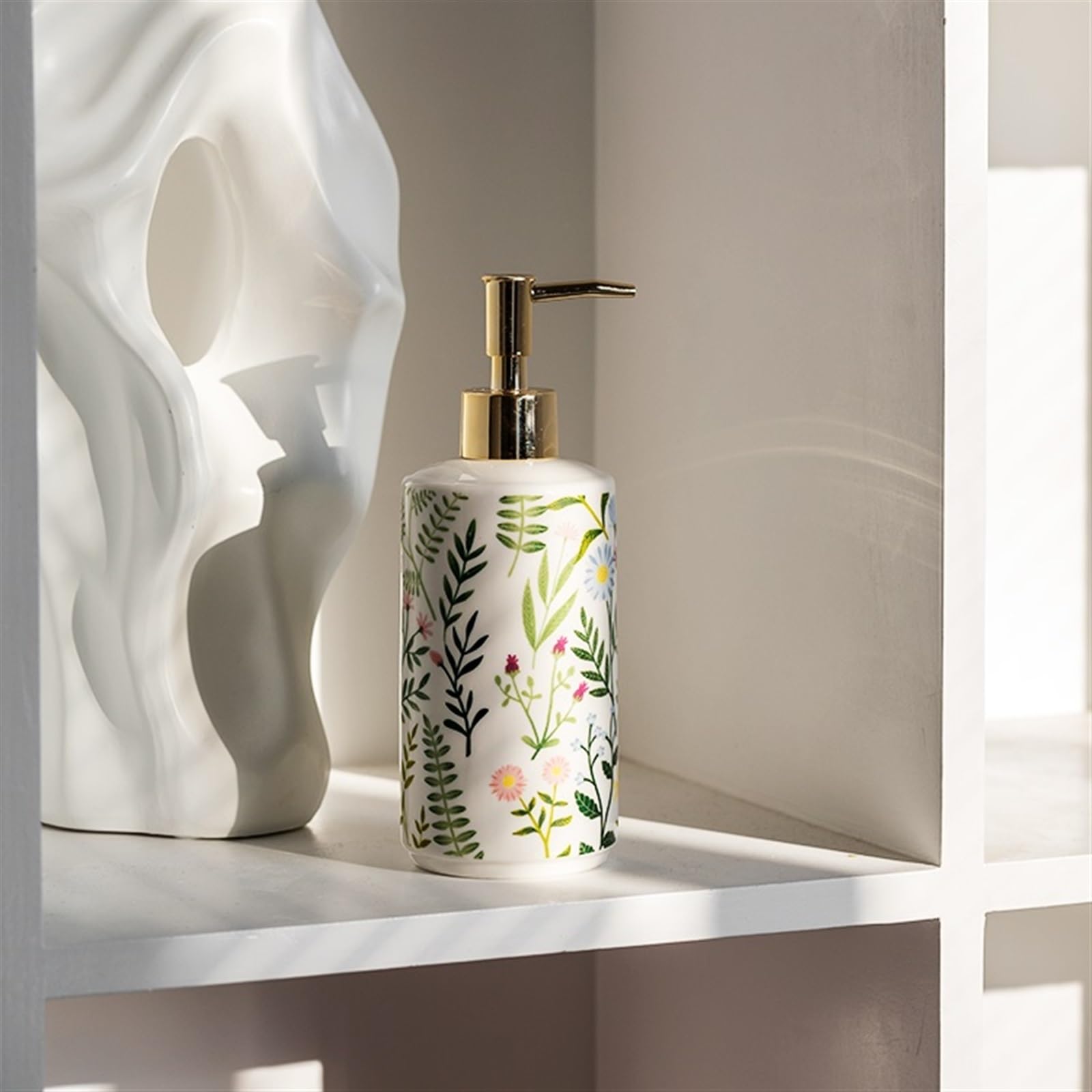 Distributore di Sapone retrò Distributori di Sapone Ricaricabili Distributore di Sapone Liquido in Ceramica, lozione o disinfettante per Le Mani