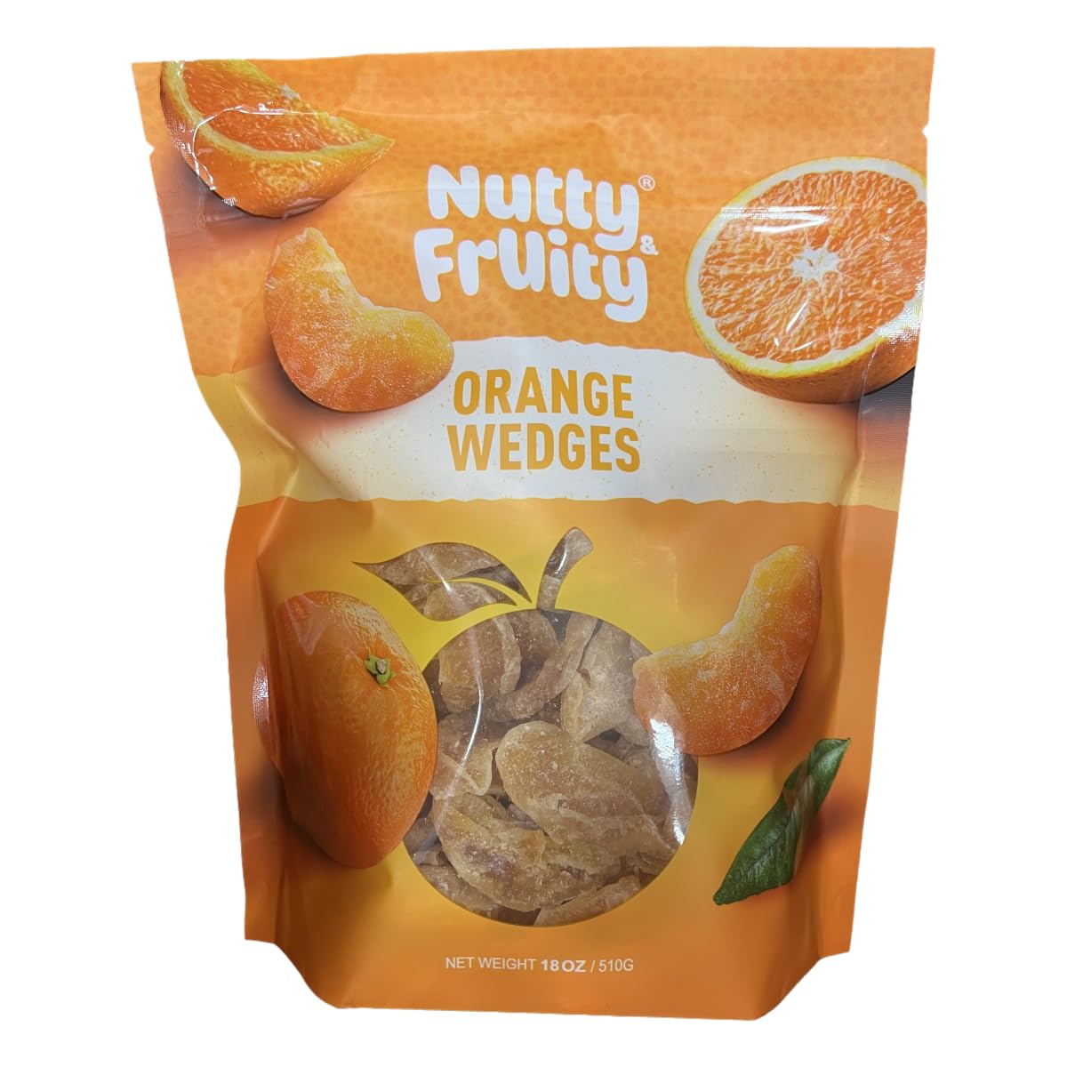 Nutty & Fruity Dried Tangerine Wedges Soft & Juicy Gluten Free Made with Real Fruit 18 OZ PACK OF 1
