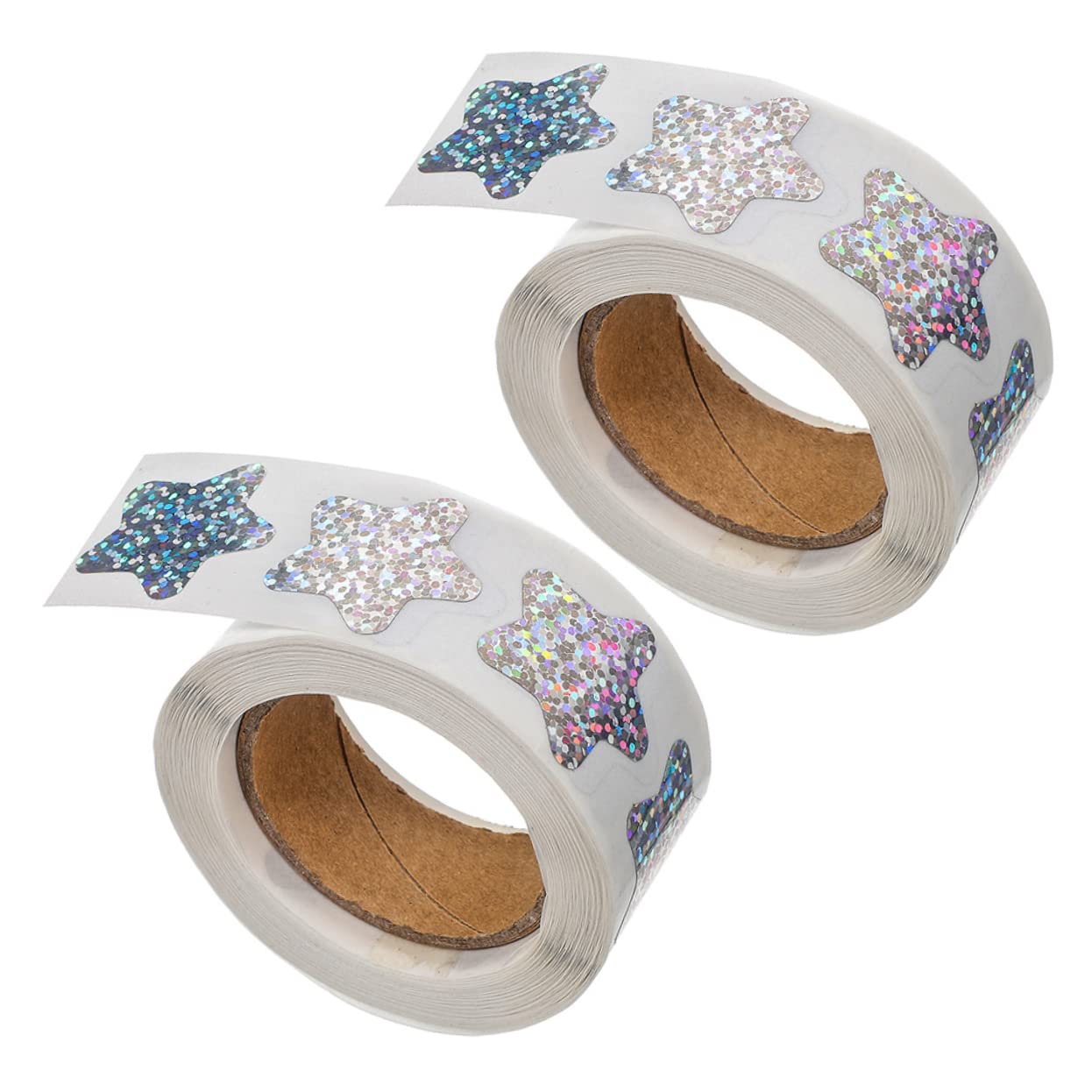Operitacx 4 Set Adesivi Stella Glitter Autoadesivi in Pvc Etichette Decorativi Riflettenti Per Ricompense Per Scuola Regali E 2 * 4