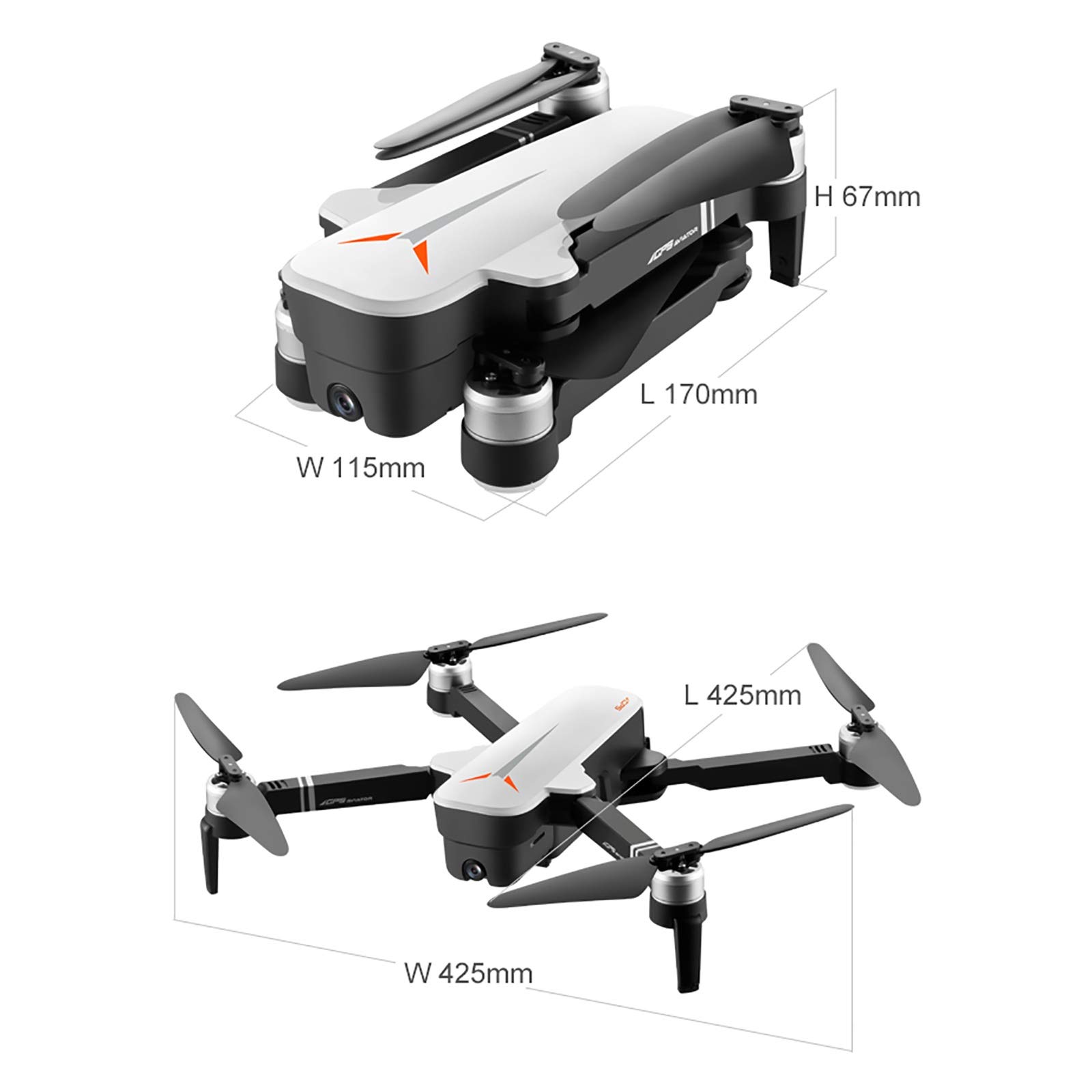 Drone Professionale GPS con Fotocamera HD 4K, 5G WiFi Live Video FPV UAV con Motore brushless, 1000m Distanza per rc Ultra Lunga, 25 Minuti Tempo di Volo