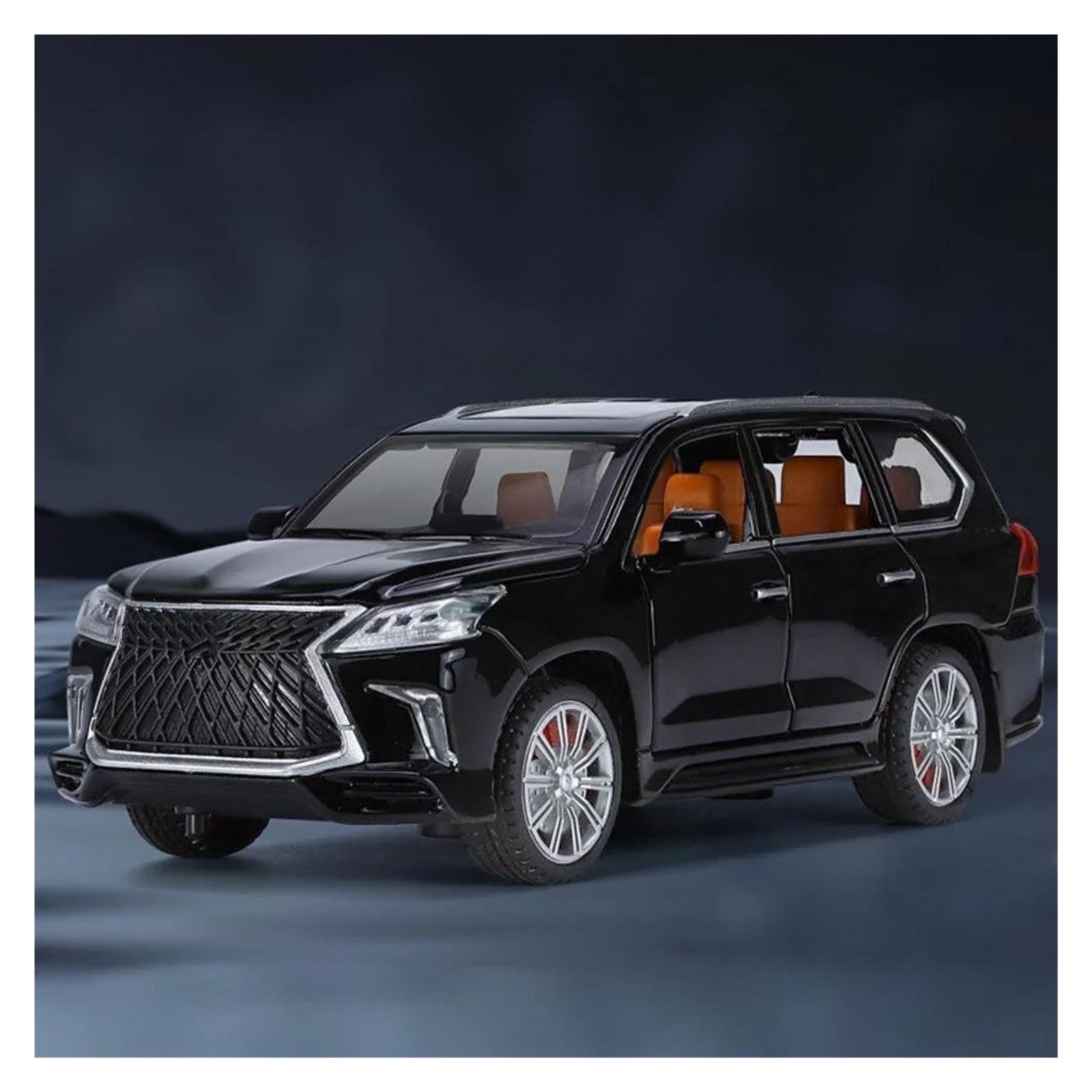 AUDSNI Die-Cast Diecast Car Model 1:32 For Lexus LX570 Car Collection Alloy Diecast Model(Black)