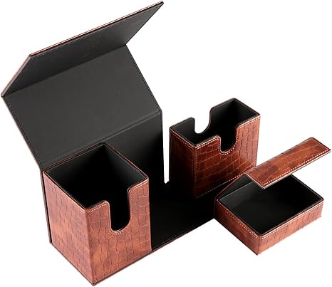 Amazon Co Jp Henwei デッキケース トレーディングカードケース 遊戯王 ポケモン ド トレカケース Pu レザー調 ポケカ マグネット開閉式 最大160枚収納 ラゴンボール デュエマ ストレージボックス 収納ボックス 様々ゲームカードスリーブ対応 ダイス収納 ふた付き