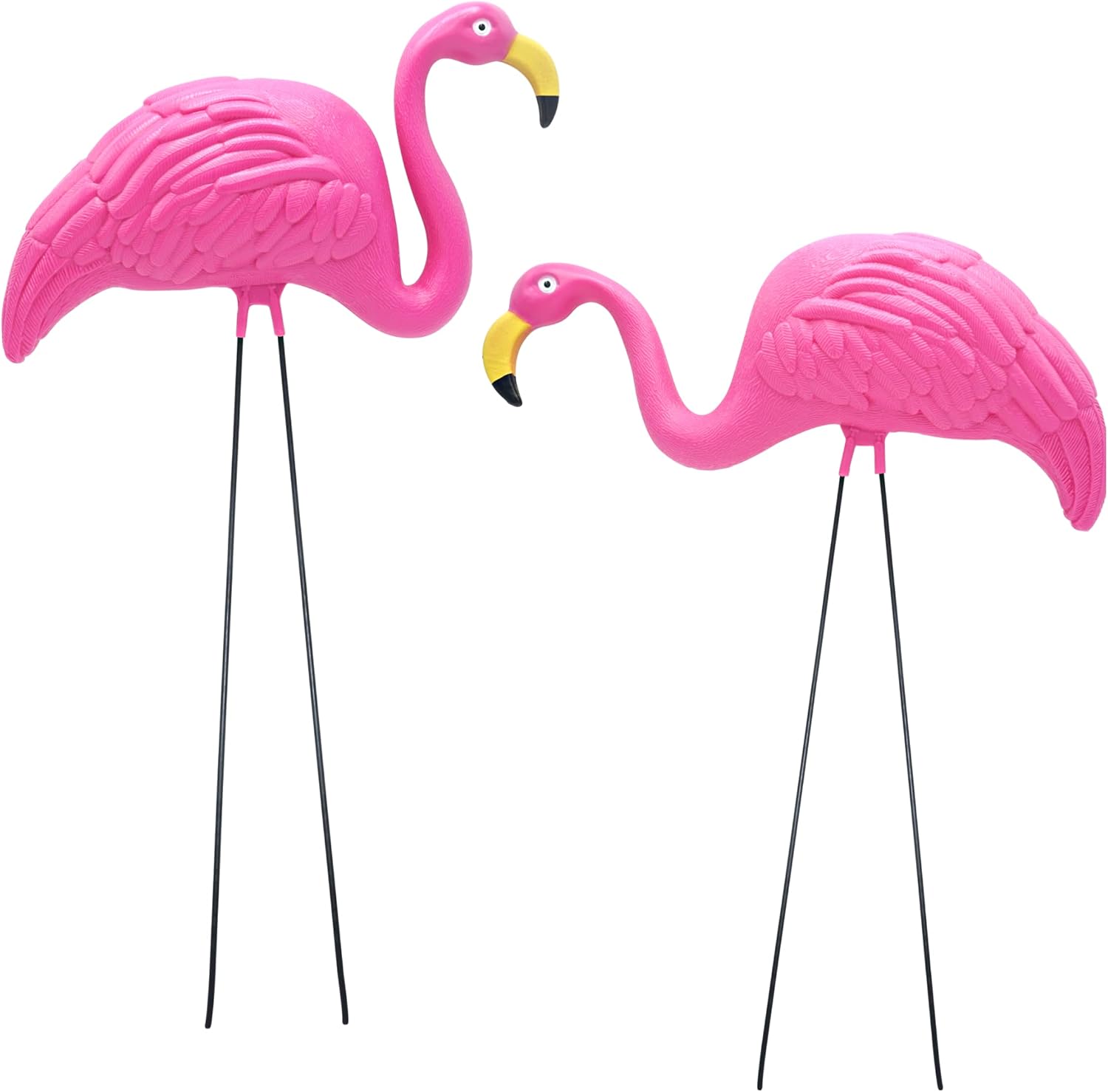 2 Pink Flamingos Yard Decorations Large 23 inch Ornament Statues
