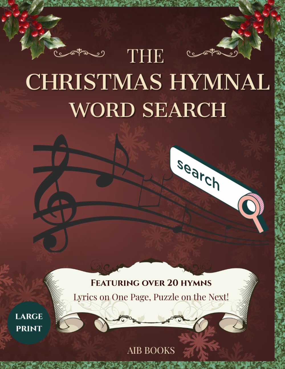 The Christmas Hymnal Word Search Puzzle for Adults & Families: Large Print Christmas Word Search with Classic Hymns and Carols for Adults, Seniors and ... Gatherings, and Thoughtful Christmas Gifts.