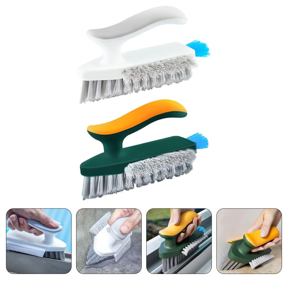 Alipis 8piezas Cepillo De Limpieza De Juntas y Esquinas Mango Ergonómico De Cepillo para Baño Dureza Alta para Azulejos y Grietas Duchas y Lavabos