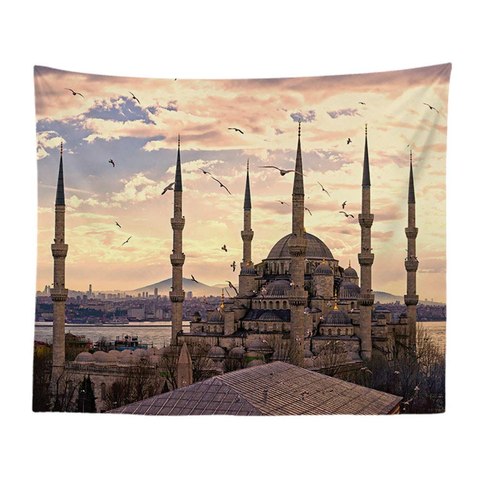 Tapisserie mandala indien boho 100x150 cm pour decoration murale