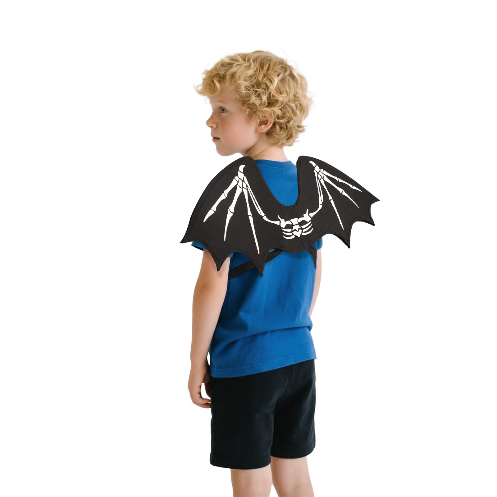 Kids Halloween Black Demon Devil Angel Wings Gothic Bat Wing Costume Accessory for Boys Girls Fancy Dress Cosplay School Play Party Prop - Image 4