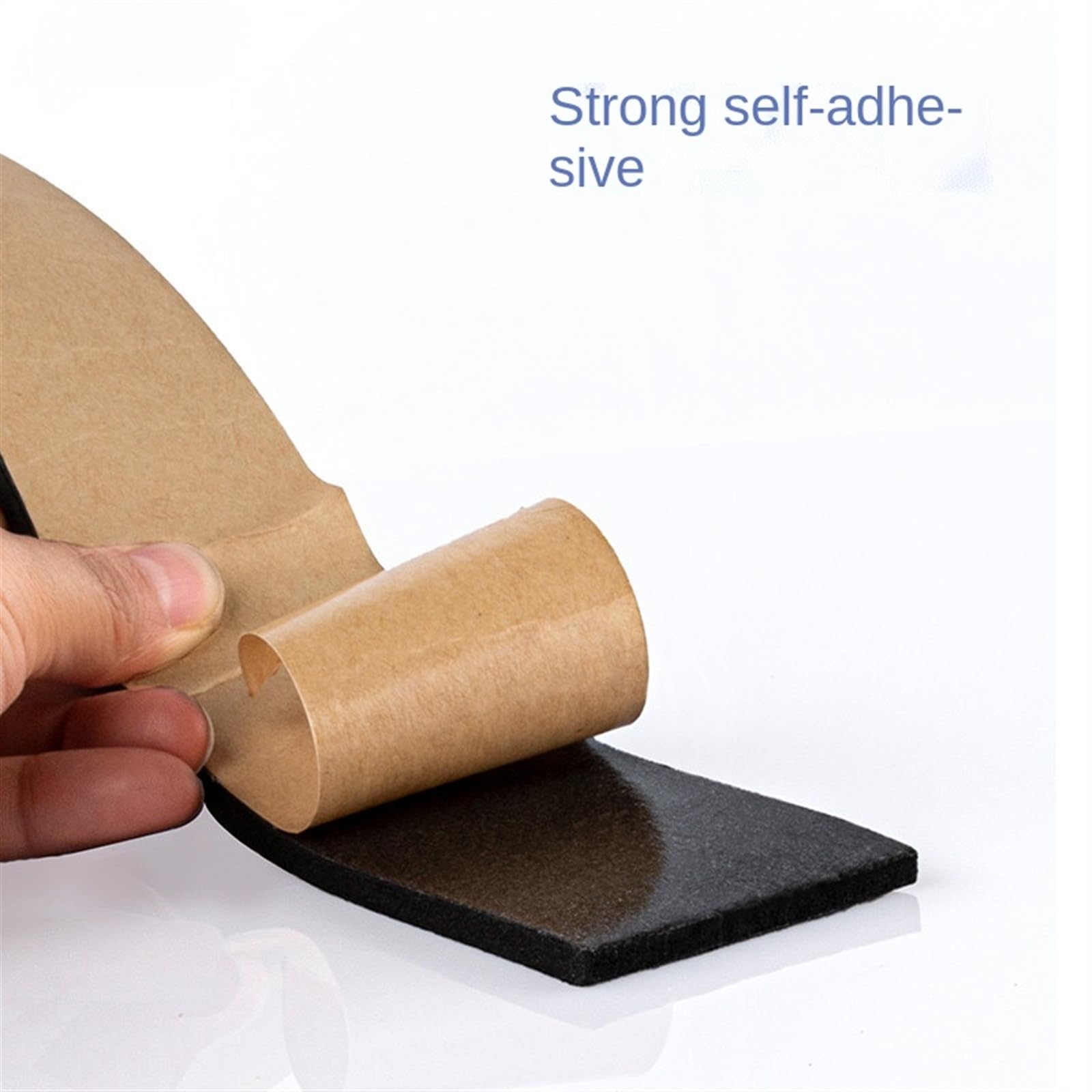 Cinta de espuma autoadhesiva de caucho de 10 m - Cinta de esponja negra resistente(5mm x 25mm x 10m)