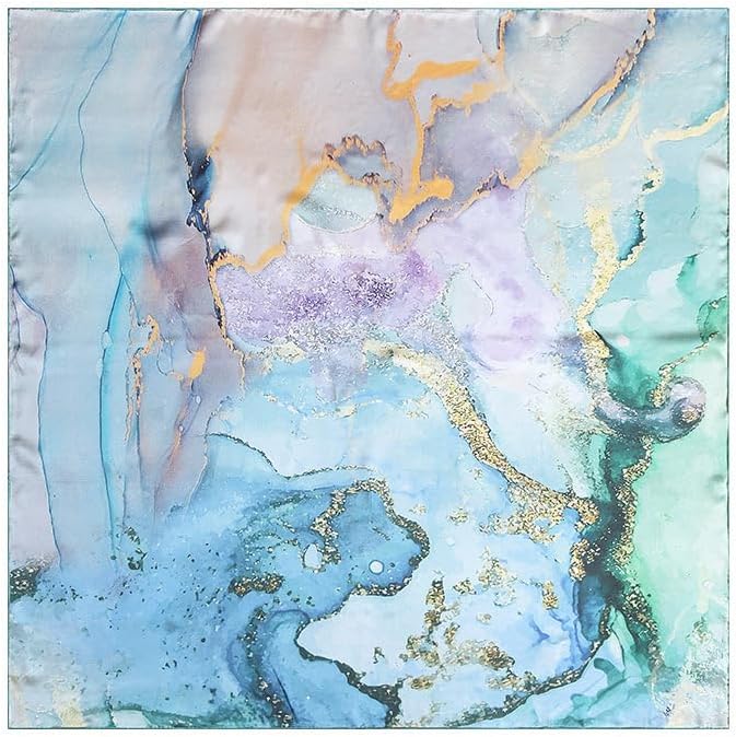 ANDANTINO 100% Silk Scarf 43" Large Square Lightweight Headscarf& Shawl–Women Hair Wraps-With Gift Packed - Image 3