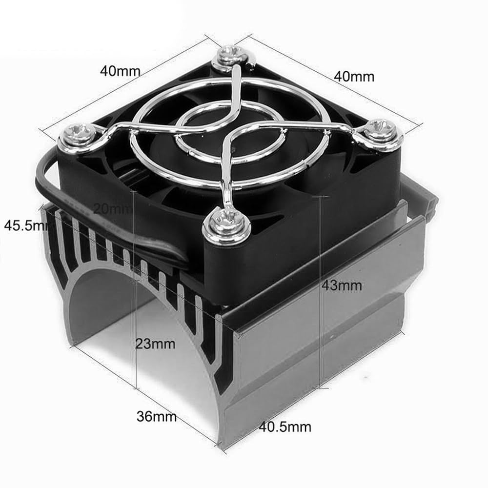 Ventilateur De Refroidissement Pour Moteur RC – Dissipateur Alu – Pour Moteurs 540, 550, 3650, 3660, 3665 – Compatible SCX10, Gen8, Etc.