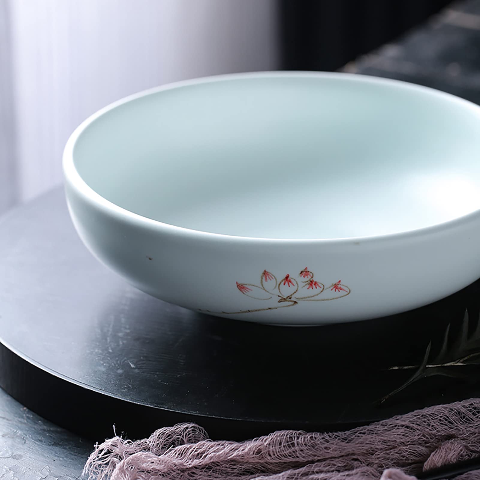 Zestaw 2 ceramicznych misek do zupy, antypoślizgowa konstrukcja do serwowania zup, płatków śniadaniowych i dań z makaronu