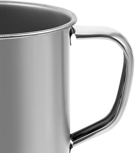 Miniatura 4 de Hemoton 5 uds tazas de café de acero inoxidable taza de té de agua de metal con asa vaso de viaje taza para acampar picnic hogar jardín de infantes