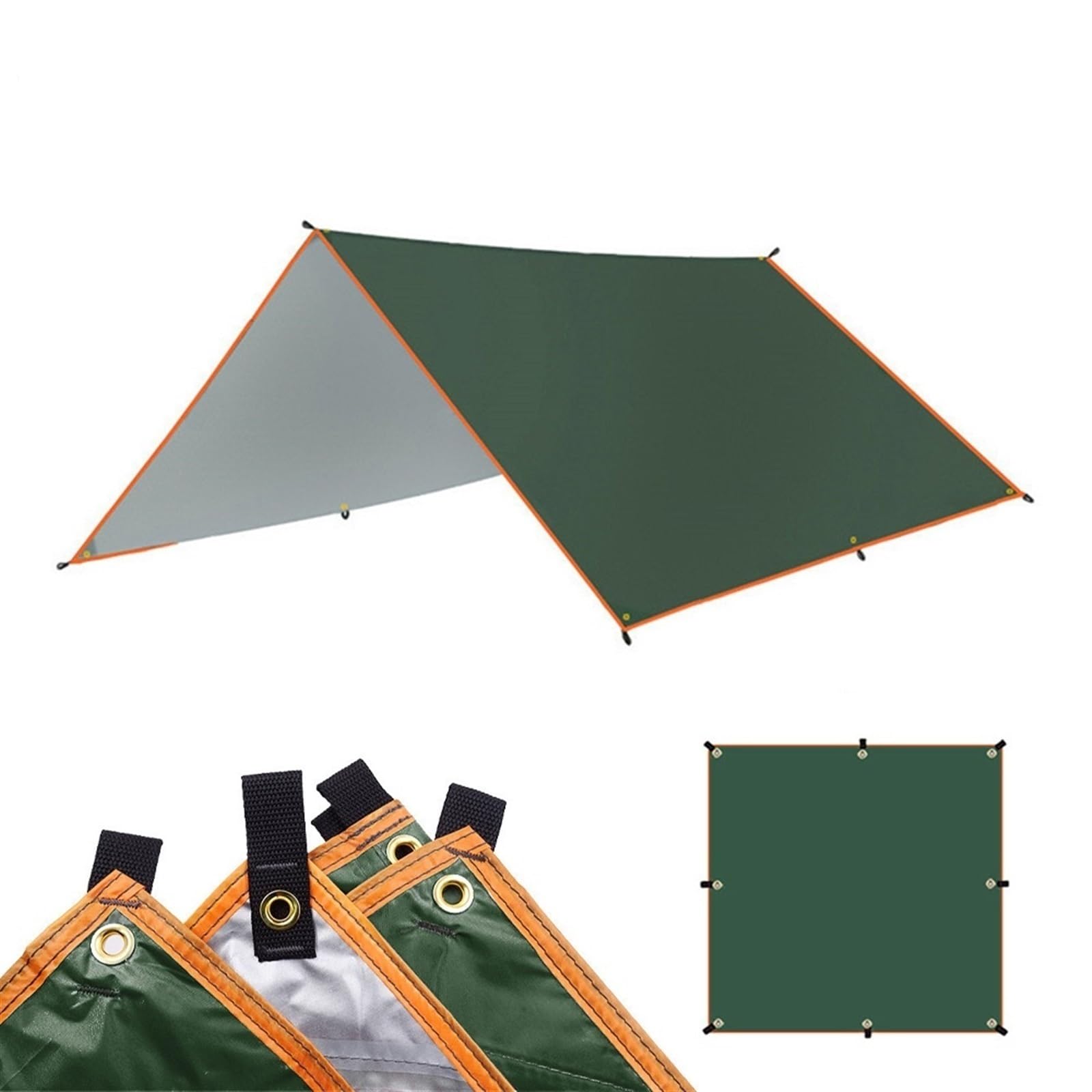 Ombrellone da Giardino, Vele ombreggianti 5x3 Metri Tenda da Sole Impermeabile Telo da Giardino Ultraleggero Baldacchino da Giardino (Colore : Green)