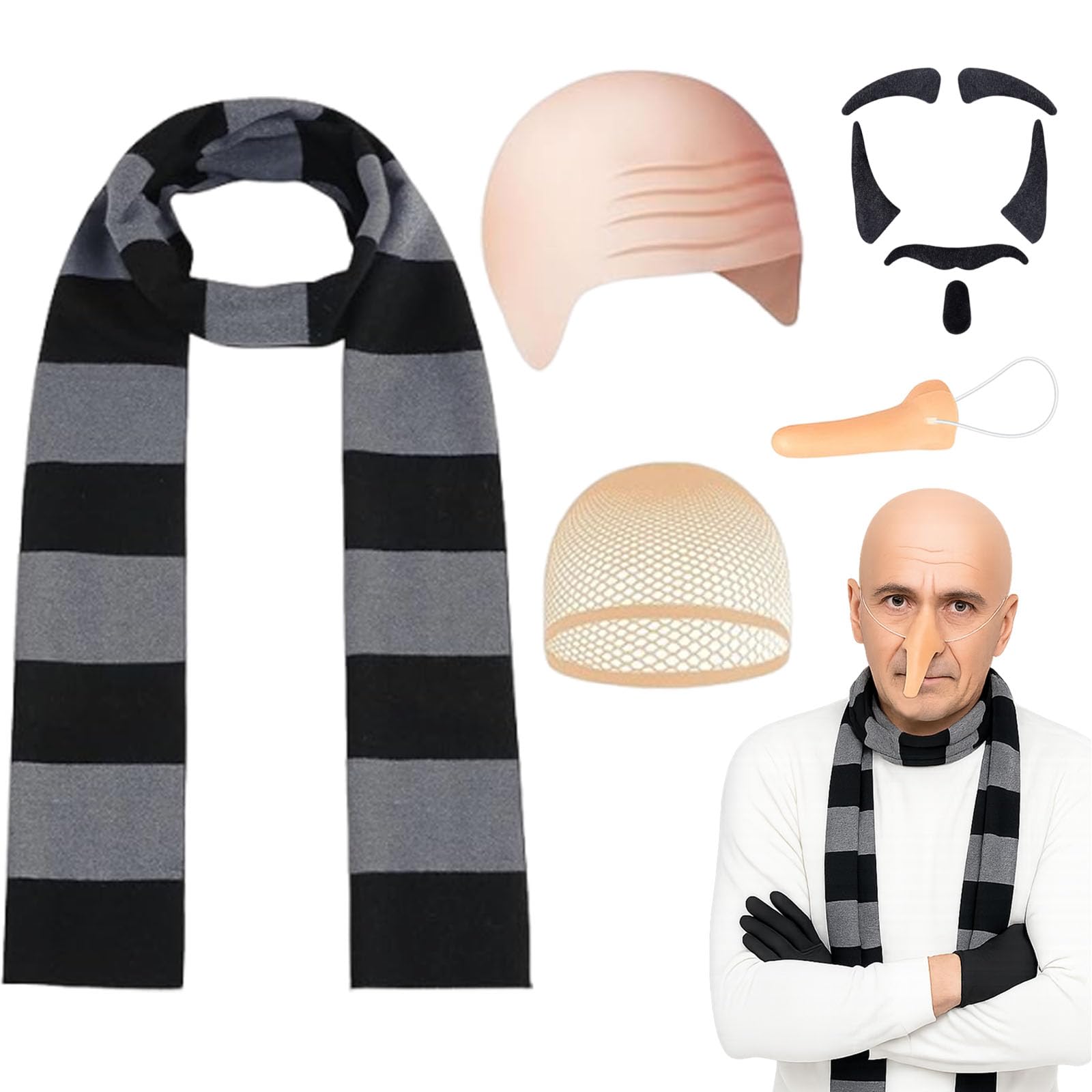 BFSYRR Bald Cap, Gru Costume