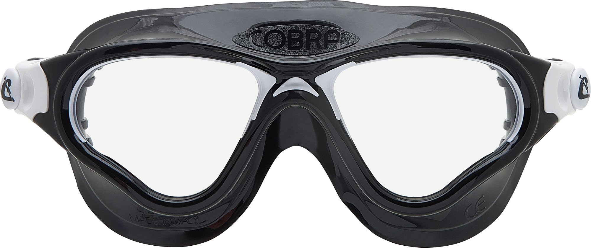 Cressi since 1946 - Cobra XP - Goggles Monoblock with Separate Lenses for Swimming Pool Snorkelling and Triathlon, Anti Fog_Scratch_UV Protection - Black/Black/Pink_Smoked Lenses - One Size