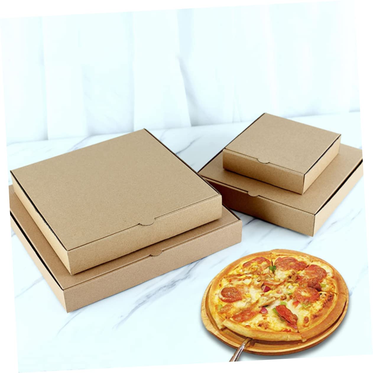PRETYZOOM Cajas De Pizza Para Llevar 15 Pcs De Papel Corrugado Aptas Para Alimentos