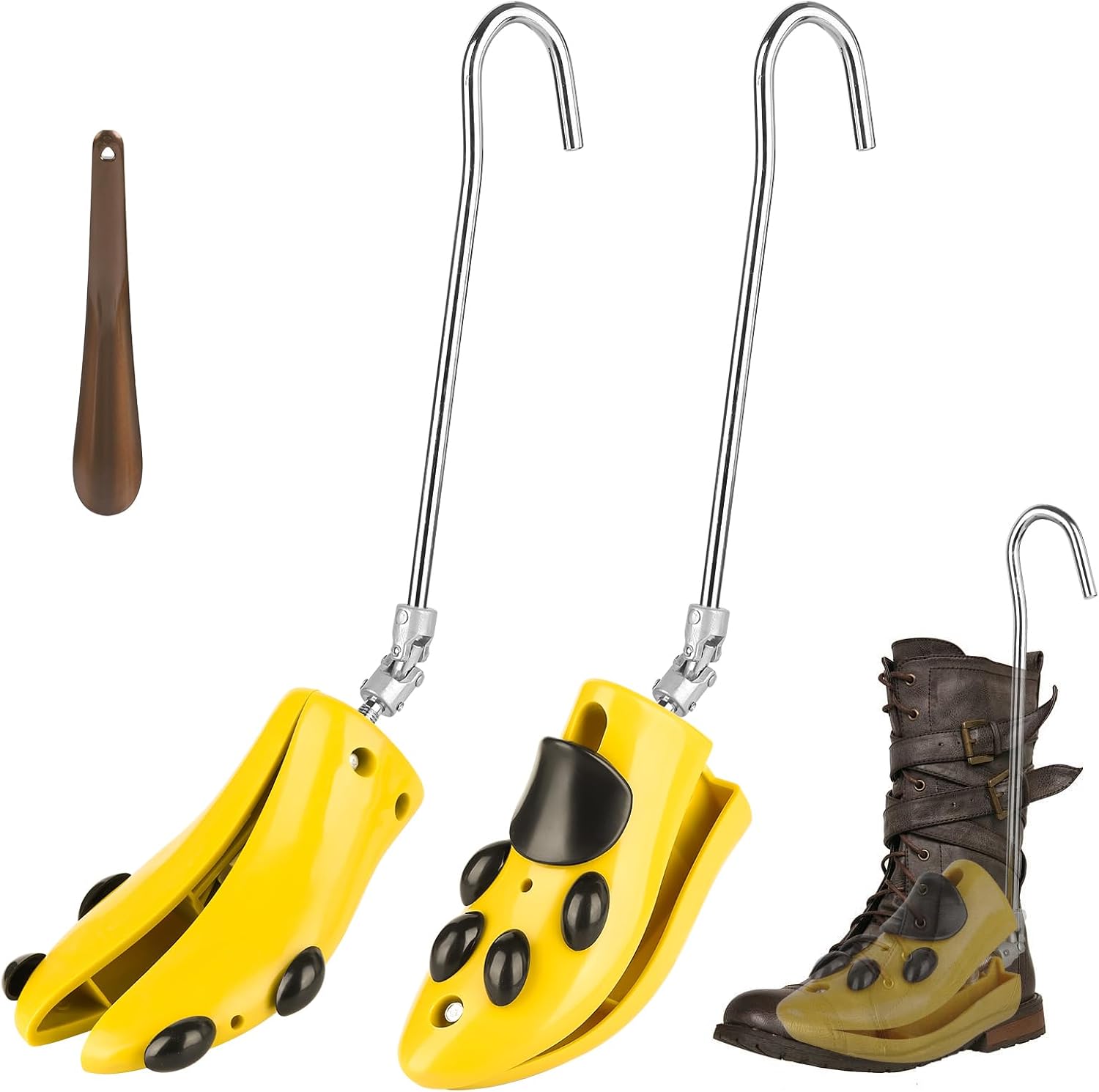 Boot Stretcher Boot Stretchers for Cowboy Boots Shoe Stretcher 2 Pack Adjustable Men Women (for Men’s Size 7.5-13, Women’s Size 9-14)