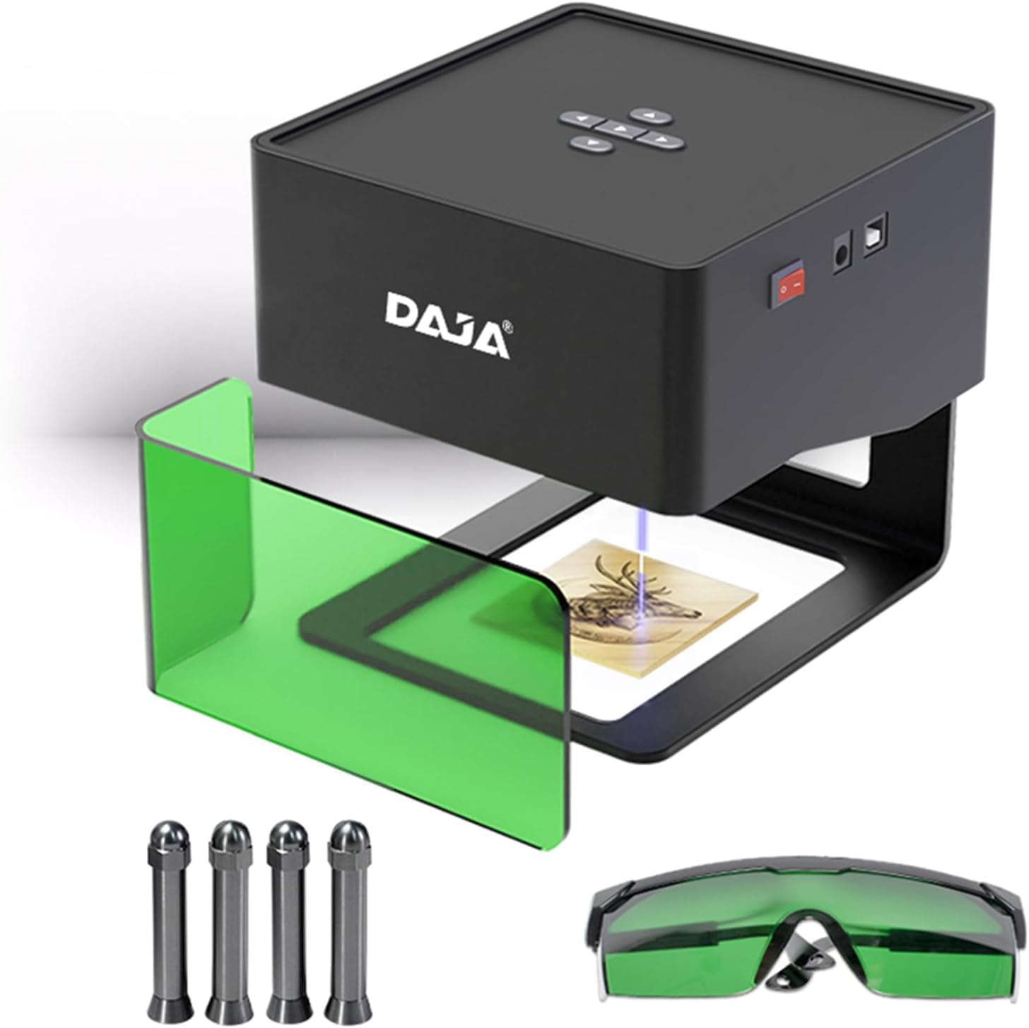 Yellow Tommy Laser Engraving Machine 3W for Beginners (DAJA DJ6), 962gm for DIY, Logo Marking, Wood, Bamboo, Painted Metal, Leather, Paper (B0D4MGVKSC) Amazon Price History, Amazon Price Tracker