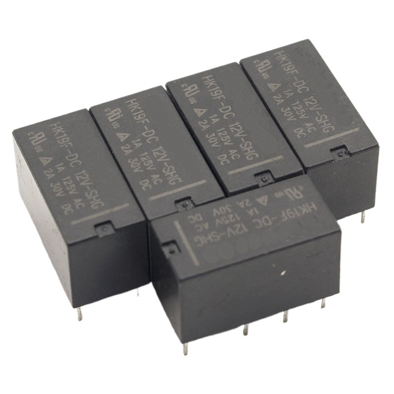 Relé HK19F 12 V interruptor electromagnético PCB de dos polos para reparación de placas 4