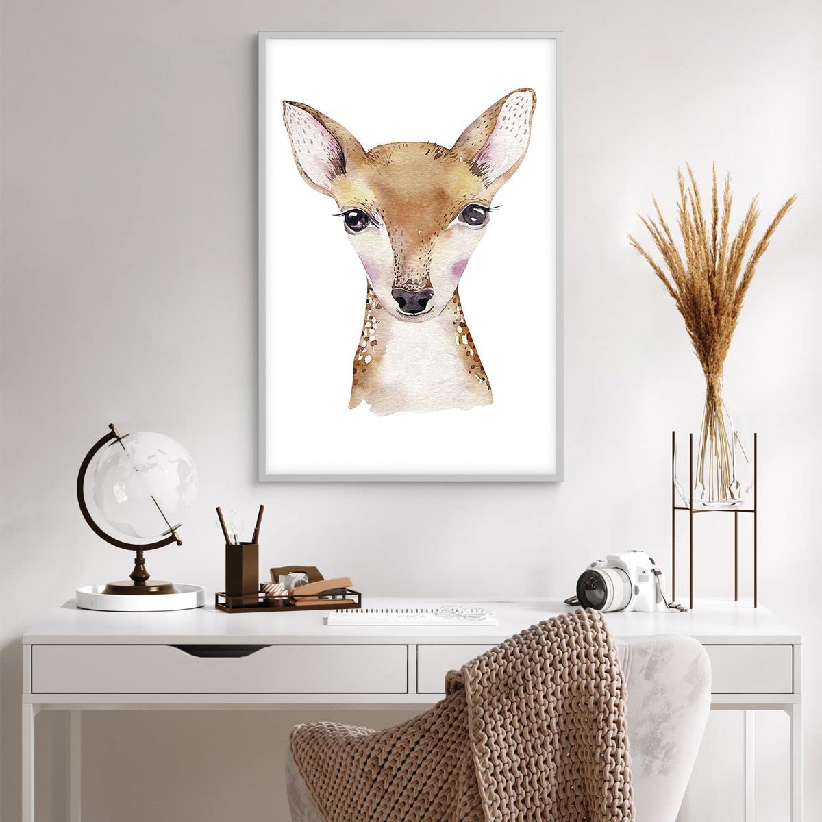 ARTTOR Poster Cadre Blanc 61x91 cm Affiche Enfants Animaux - 4449 - P2W