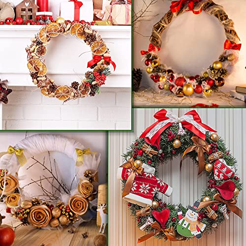Redbaker 2 Pieces Christmas Grapevine Wreath Natural Grapevine Wreaths Ring Vine Branch Wreath Christmas Roll Rattan Wreath Garland For Diy Christmas Craft Or Wedding Decors #TOP6