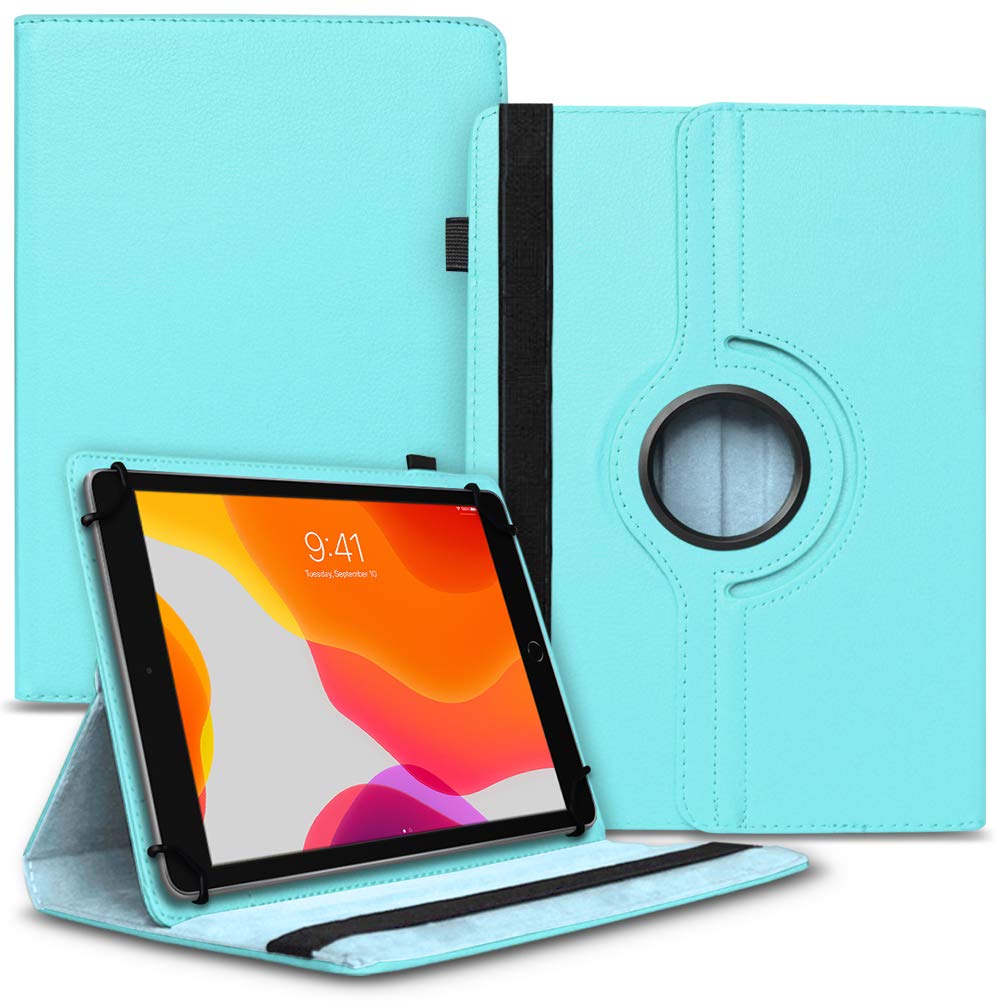 NAmobile Tablet-Hülle Für Happybe MB1001: Kunstleder, 360° Drehbar Mit Standfuß, 4 Halteclips – In Vielen Farben