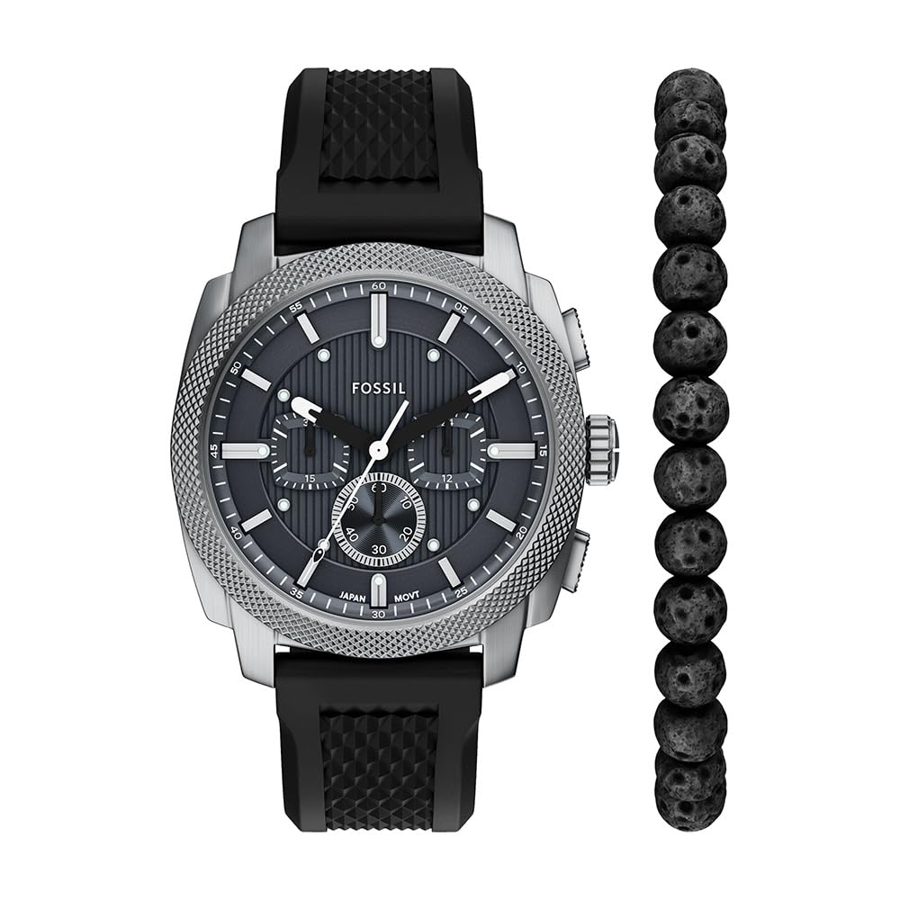 Fossil Machine Chronograph Quartz Mens Watch and Bracelet Set FS6145SET