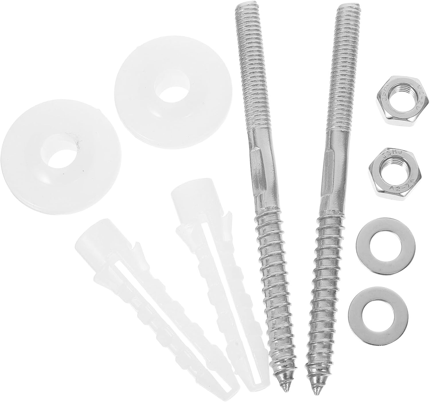 SEWACC Basin Fixing Screws 8x110mm 304 Stainless Steel Kitchen Sink Installation Parts Under-basin Bracket Washbasin Mounting Set 2 Sets for Bathroom Sink