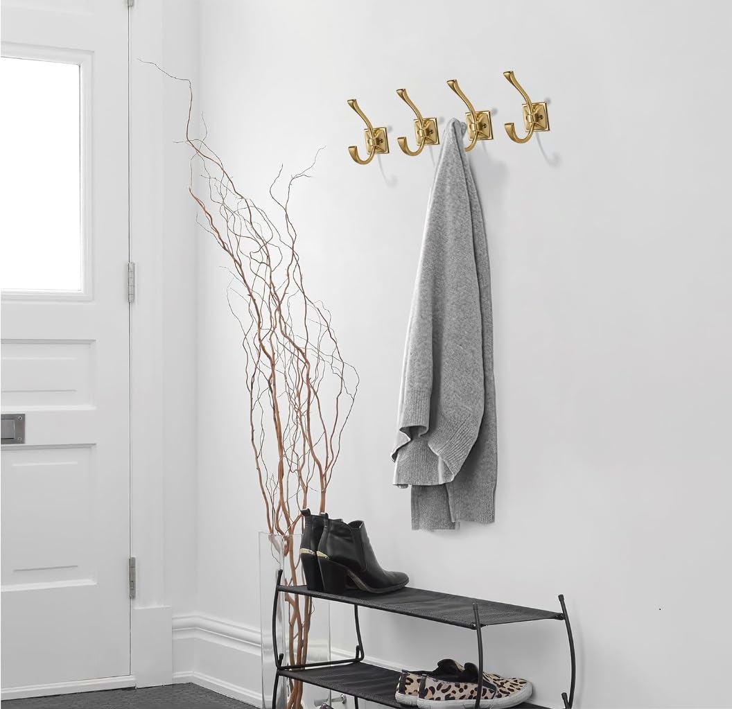 KHTUMEWARE-HOOK Champagne Bronze Coat/Robe Hooks 2-Pack in Champagne Bronze — KHTUMEWARE