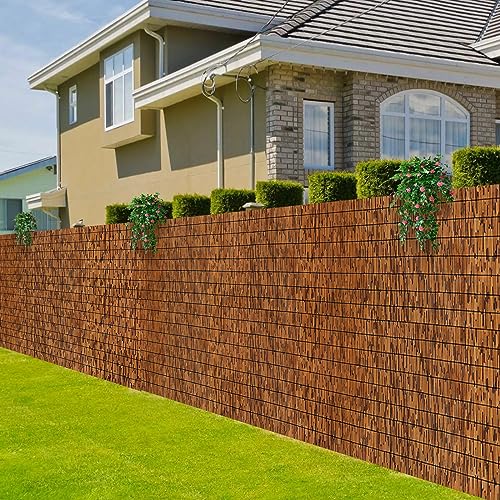MOOKNAT Natural Reed Fence,6FT X 16.4FT Bamboo Fencing...