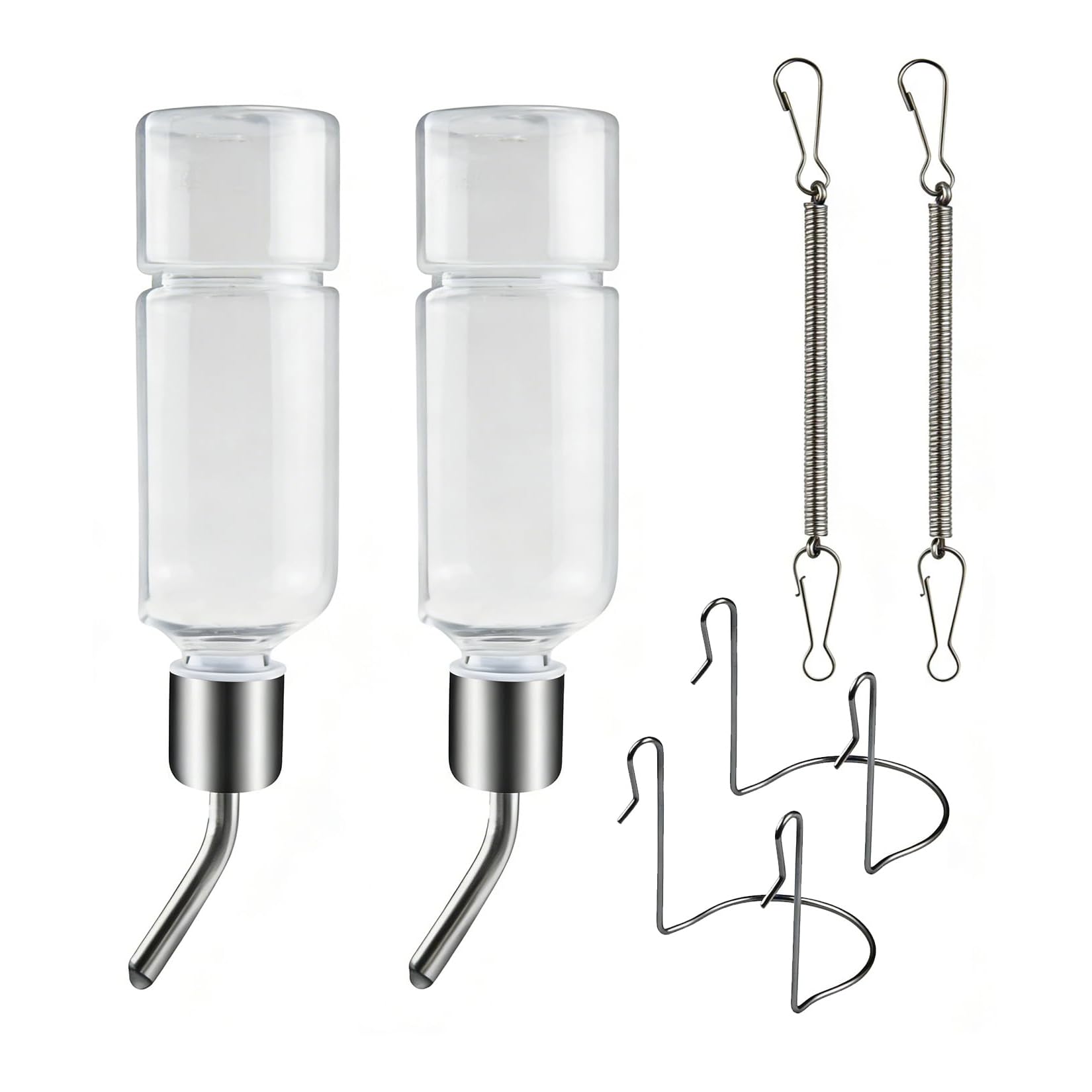 Rabbit Bottles,2 Pcs 180ml Small Animal Water-Dispenser Transparent