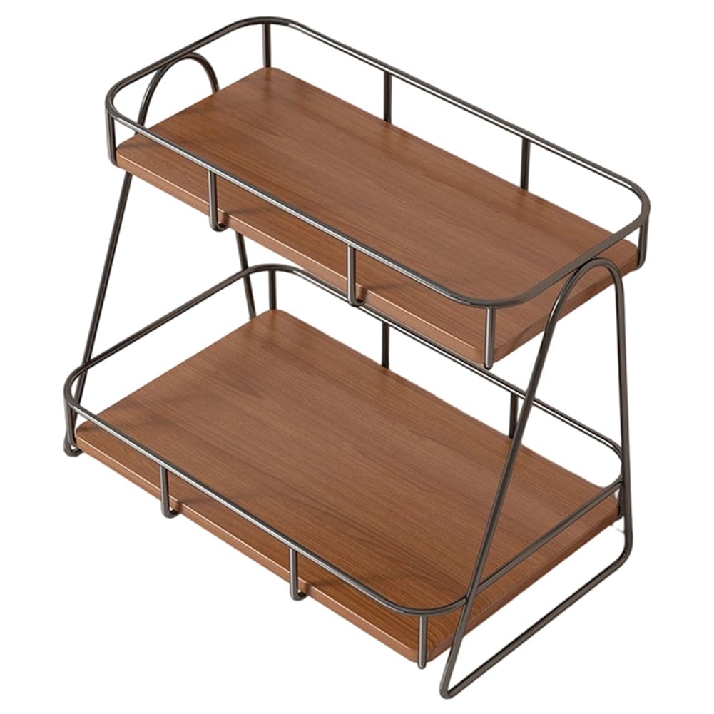 UDSKNV[KSL Bathroom Counter Organizer 2 Tier Cup Riser Stand Display Shelf Desktop Storage Rack for Perfumes Countertop Dorm