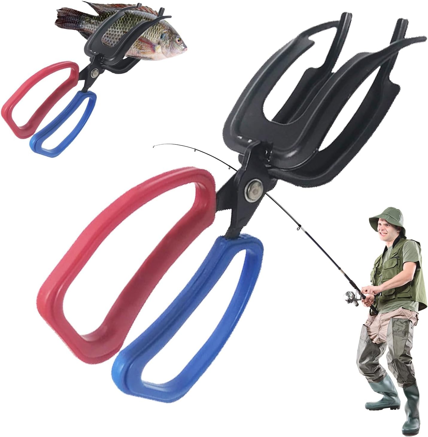 Fishing Pliers GripperMultifunctional Anti-Slip Fish Claw Gripper - 2/3 Claw Tong for Most Freshwater Fish Saltwater Fishing Accessories