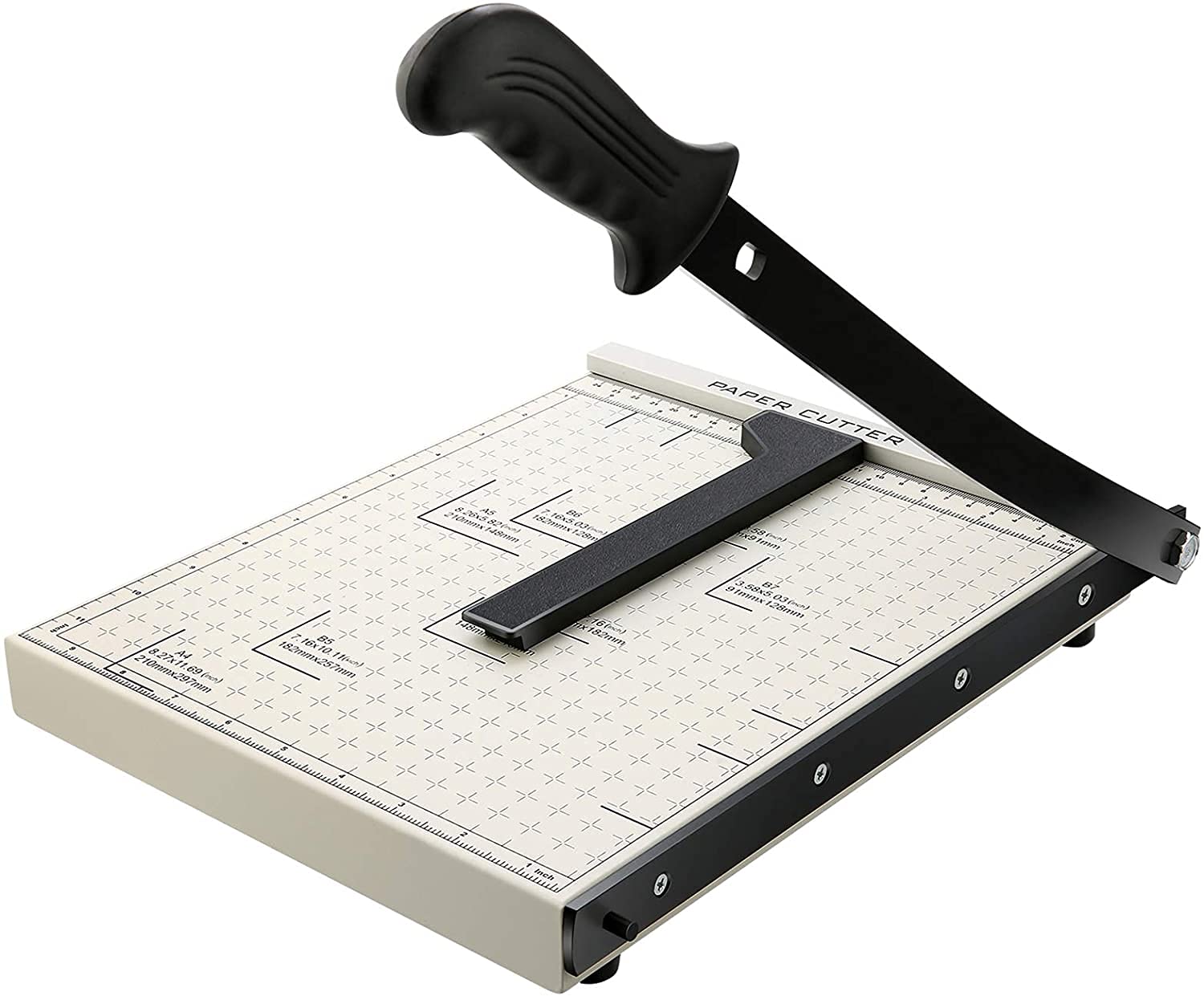 Papierschneidemaschine, A4, 30,5 cm, Metallsockel, robuster Büro-Trimmer, 10 Blatt Kapazität, professionell, weiß, Heimbürobedarf