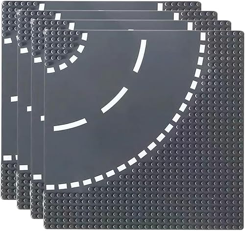 Amarliben Placas base de construcción de carreteras para City Street Road Building Toy compatible con todas las principales marcas de 10 x 10