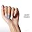 Semi Cured Gel Nail Strips - NAILOG 34 Pcs Gel Nail Stickers Buy 2 Get 1 UV Light | Long Lasting Nail Wraps with Glossy Gel Finish Blue, Azure Mosaic