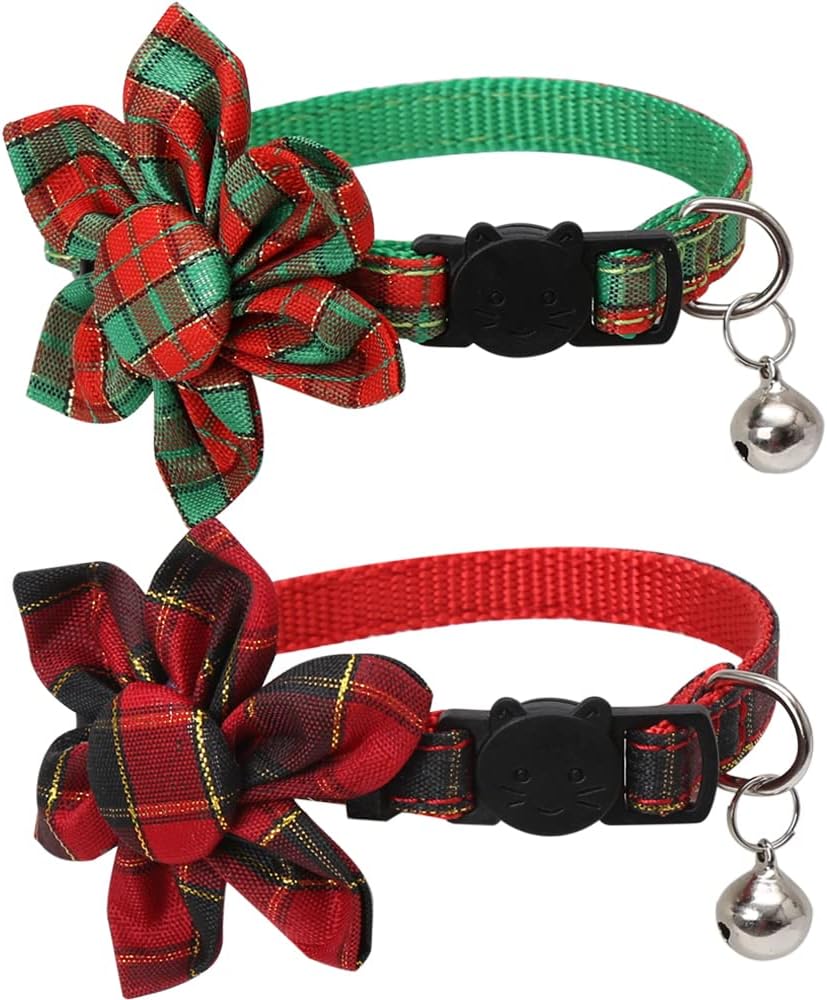Pet Supplies Christmas Cat Collar Breakaway with Cute Sunflower