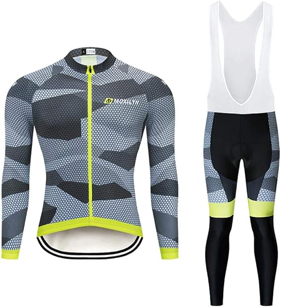 Moxilyn Abbigliamento Ciclismo Uomo Completo Maglia Ciclismo +20D Gel Bib  Pantaloncini Mtb Estivo Set Per Bicicletta lencicol Abbigliamento Ciclismo