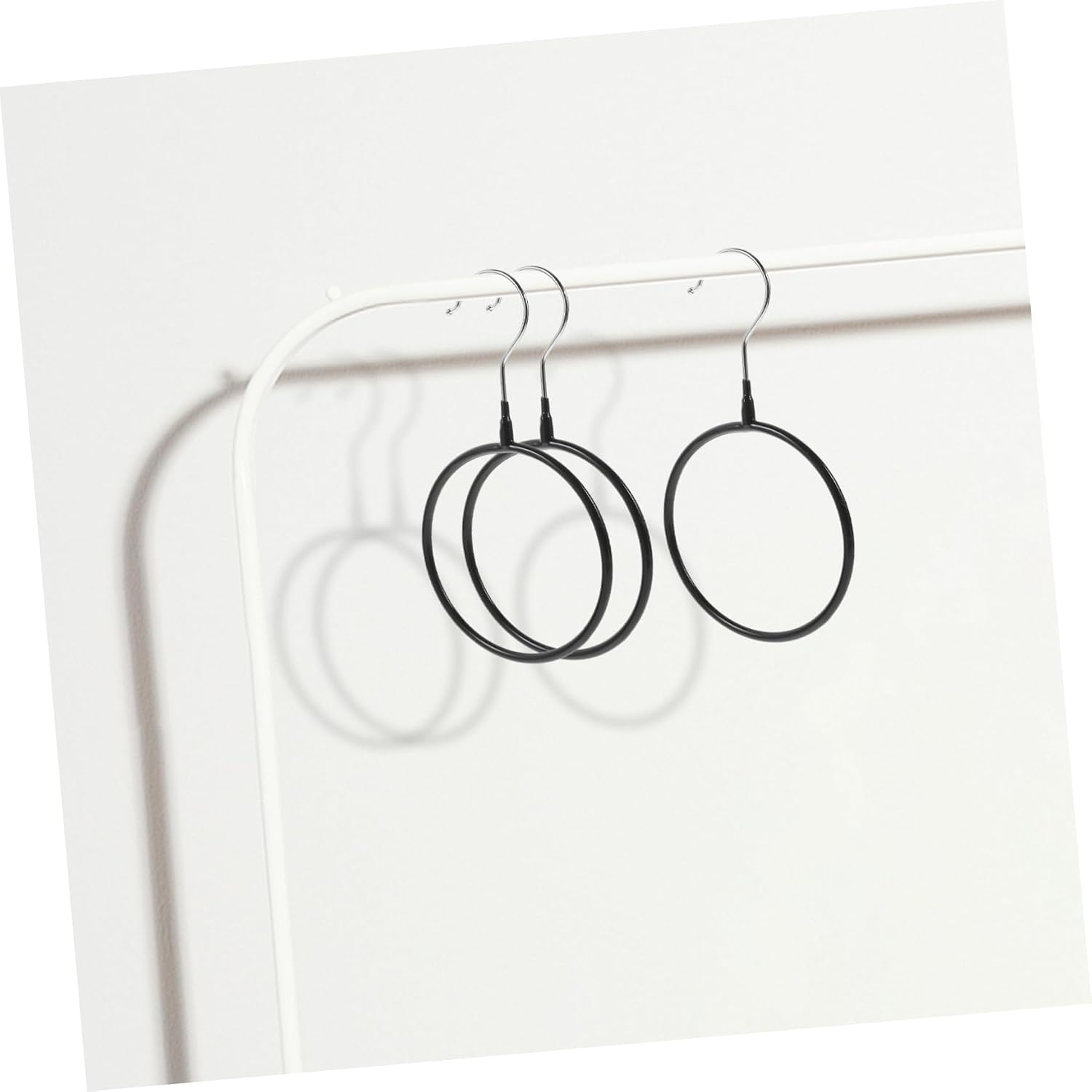 10pcs Slip Scarf Hanger Organizer for Shawls Scarf Display Rack Closet Tie Belt Organizer Black