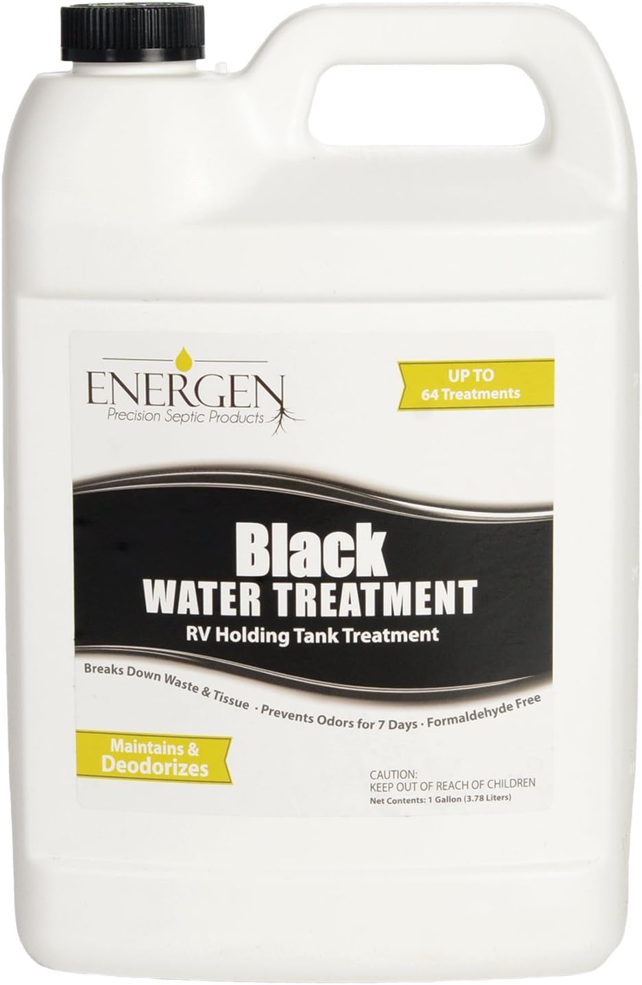 Black Water Septic Tank Treatment - Deodorizing and Waste Digesting Concentrated Enzymes - 1 Gallon Contains up to 64 Treatments