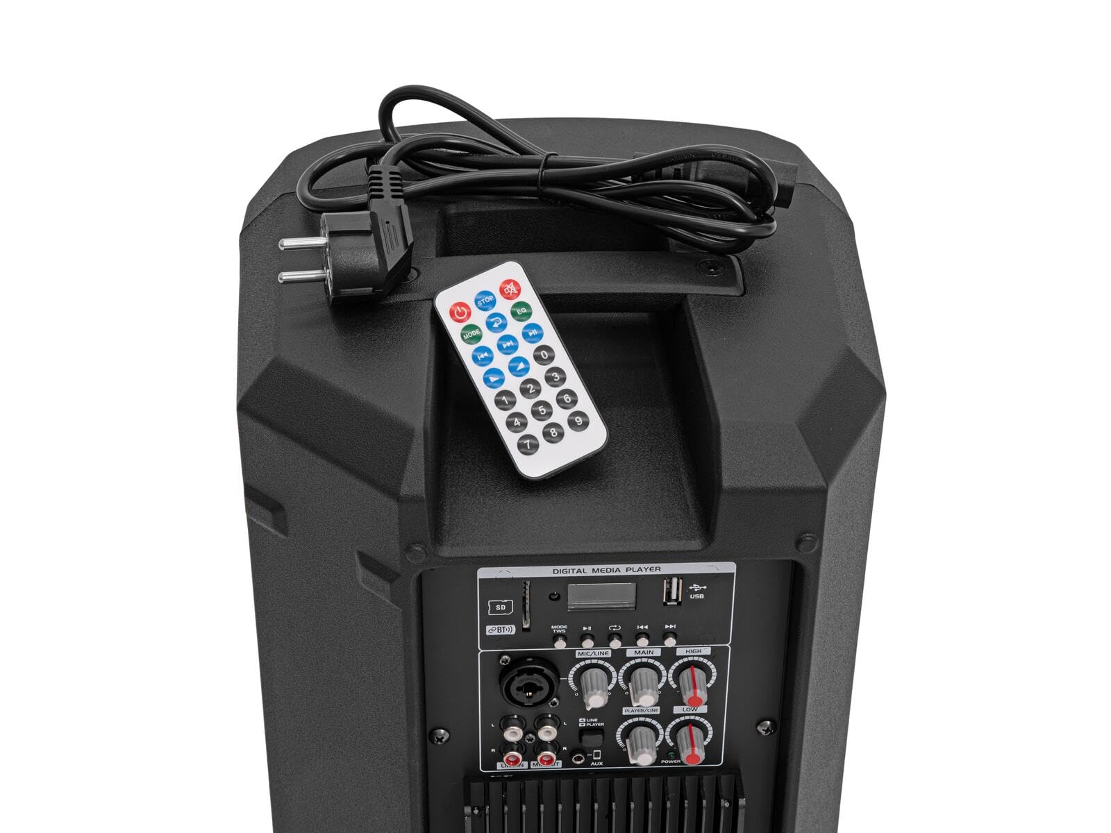 OMNITRONIC VFM-208AP MK2 2-Wege Lautsprecher aktiv TWS - Aktive 2-Wege-Box (8") mit 80 W RMS für PA- und DJ-Anwendungen mit Audioplayer und Bluetooth